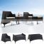 New design wicker garden set furniture used hotel balcony sofa furniture with coffee table