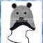 bear knitted animal hats for kids/boys winter knitting pattern earflap hat/cartoon winter hat