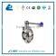 Sanitary single welding single thread butterfly valve