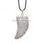 Wholesale Druzy Horn Pendant Trendy Natural Crystal Gemstone Pendant Necklace
