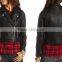 Custom New Design Women Faux Leather Moto Jacket