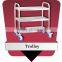 Stainless Steel Round Tube 3-tier Trolley