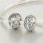 B0004 Fashion European DIY 925 Sterling Silver Charm Bangle For Women