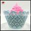 Laser cut paper cupcake cups wrappers for cake decorative