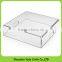 Rectangular shaped lucite storage box desktop designed acrylic dustcover