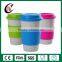 Wholesale Porcelain Promotional Coffee Mug White Ceramic Mug With Silicone Lid and Sleeve