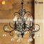Creative European sitting room the bedroom lamp, wrought iron crystal droplight, candle chandelier
