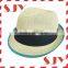Custom made straw personalized fedora hats, cheap vintage fedora hat