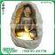 32 inches fiberglass sitting buddha garden fountain