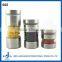 glass tea coffee sugar canister with stainless steel coating