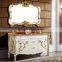 WTS6022 luxury Elegant Goldleaf hotel Bathroom Vanity cabinets with Mirror for Master Room