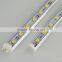 Illuminance under LED Cabinet seamless Rigid Bar Light strip SMD5050 72led/m 18w 1584LM 12v White color with Clear Cover