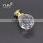 1 3/8 inch zinc alloy gold-plated clear pumpkin shape glass knob