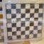 Brown border Stylish Rectangular marble Inlay Chess Table Top
