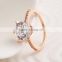 Real rose gold big crystal wedding jewelry latest gold ring designs