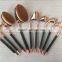 2016 Hot Selling Wholesale Golf Shape 9pcs Oval Brush Makeup