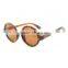 OEM Sunglasses Lens Handmade Round Wooden Sun glasses Rainbow Wood frame Cute Glasses