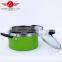 Hot Selling 4pcs Colorized Stainless Steel Soup Pot kitchen cookware With Glass Lid