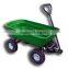 Easy to assemble Folding Plastic tray garden dump tool cart TC4253