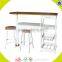 wholesale baby wooden white shelf with cabinet high quality white shelf W08D021