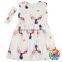 Boutique Deer Baby Frock Design Pictures Annimal Pattern Design Sleeveless Girl Dress Summer Casual Frock Design