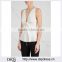 Wholesale Women Apparel V-neck Sleeveless Ivory Hammered Silk Top(DQE0346T)