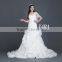 Latest style lace and beaded embroidery plus size wedding dress