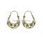 Elegant Brass Gold Plated Hoop Earring