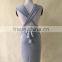 MGOO New Arrival Wholesale Stock Women Two Piece Set Dress Fashion Gray Bandage Dress Hot Club Women Dress Z521