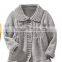 Long Style Baby Cable Sweater Coat Turn-down Collar Girl Knitting Cardigan