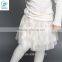 2017 Spring Kids Fleece Lining Pantskirt Mesh And Pleated Skirt With Leggings Girls Faux Twinset Skirt With Rose Pattern