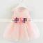 Wholesale hot sale promotional appliques flowers sleeveless baby girl dress