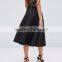 2016 Unlined design zip-back fastening lady skirt fashion midi umbrella skirt wholesale