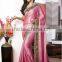 Entracing Pink Color Saree With Black Bordered Blooming Bliss Designer Sarees Collections