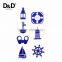 D&D 7pcs/lot 2-Holes Mixed Wooden Button Sailor series Craft Buttons Scrapbook Craft&Garment button Accessories