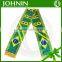 Custom Polyester printing promotional 2018 Russian cup satin fan scarf