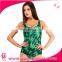 Wholesale One Piece green leaves Digital Print Mature Women Swimsuits