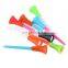 Multi Color Plastic Golf Tees 56mm 2.2 inch Durable Rubber Cushion Top