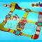 High quality commercial floating inflatable water park with slide
