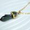 Wholesale natural agate chip stone Crystal act the role six Anglecylindrical simple fashion pendulum pendant necklace