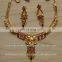 Gold plated necklace set exporter, golden necklace manufacturer