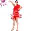 Plug Size 3pcs Sexy Tassel Performance Latin Fringe Dance Dress L-7078#