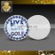 Shiny Nickel Horseshoe Golf Ball Marker with Crystals