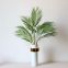 High Grade Plastic Flower Bouquet Single Stem Green Plant Artificial Palm Leaves