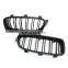 1 Pair Matte black Double Slat Line Front Grille Kidney grill for BMW 3 Series F30 F35 2012-2017