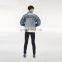 DiZNEW Custom Blue Denim Drop Shoulder Oversized Fray Jacket Men