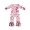 Toddler Sunflower Cheetah Print Bubble Romper Ruffle Bodysuit Rompers Girls