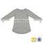 Newborn Baby Clothes Bulk Wholesale Kids Clothing Children Frocks Designs Long Sleeve Grey Color Baby Girls Top Clothes