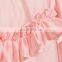 TWOTWINSTYLE Ruffles Patchwork Women's Shirt Stand Collar Puff Sleeve Perspective Loose Summer