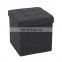 Customized Environmental friendly modern Faux Linen Camelfoldable storage stool